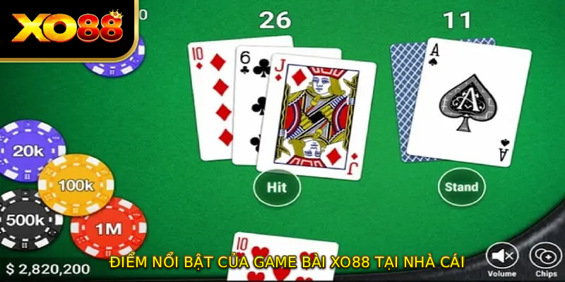 Điểm nổi bật của GAME BÀI XO88 tại nhà cái